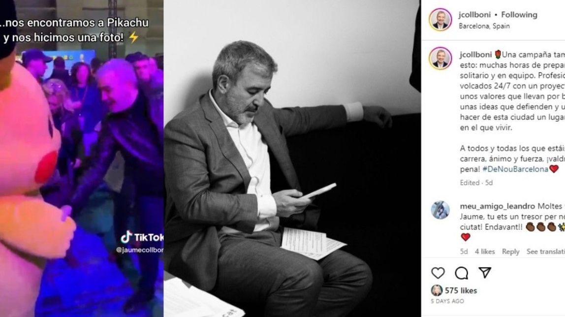 Les xarxes de Jaume Collboni: bilingüisme, converses delirants i un Pikachu