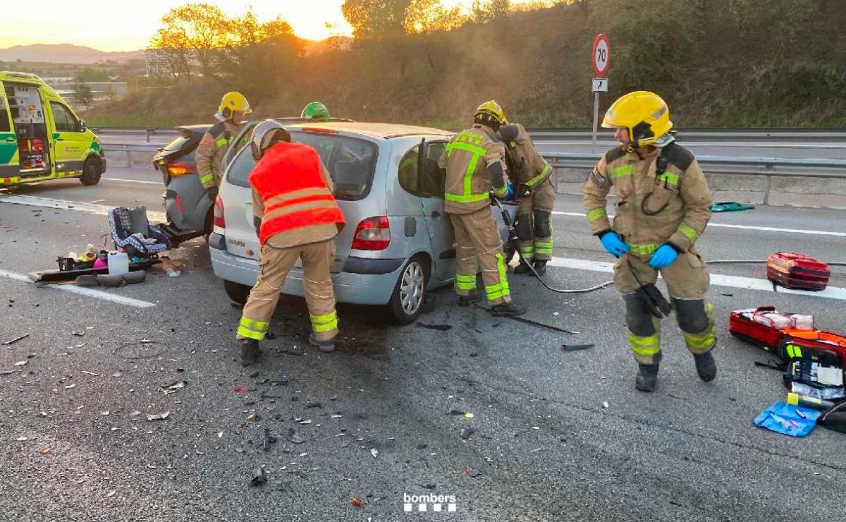 Accident de trànsit a Santa Perpètua, a l`AP-7 - Cedida Accident de trànsit a Santa Perpètua, a l`AP-7