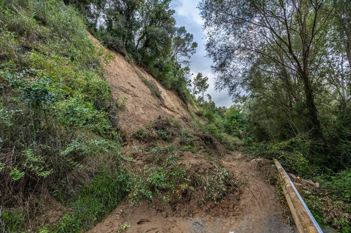 FOTOS | Les pluges provoquen esllavissades al riu Ripoll