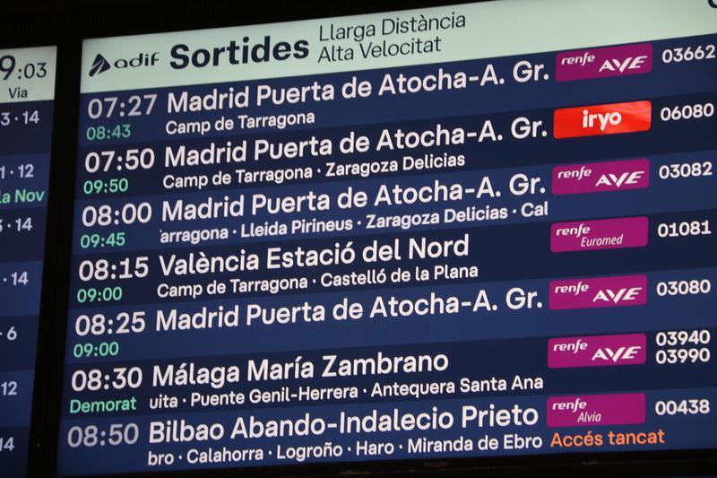 El govern espanyol valora aturar l'alta velocitat Barcelona-Madrid mentre es fan obres de renovació