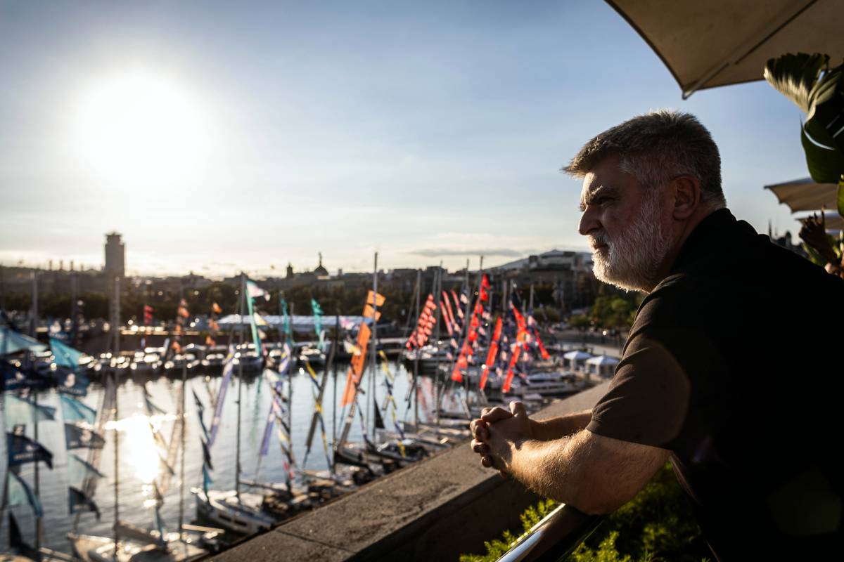 Eduard Voltas, fotografiat a la terrassa del Museu d'Història Catalana - Hugo Fernández