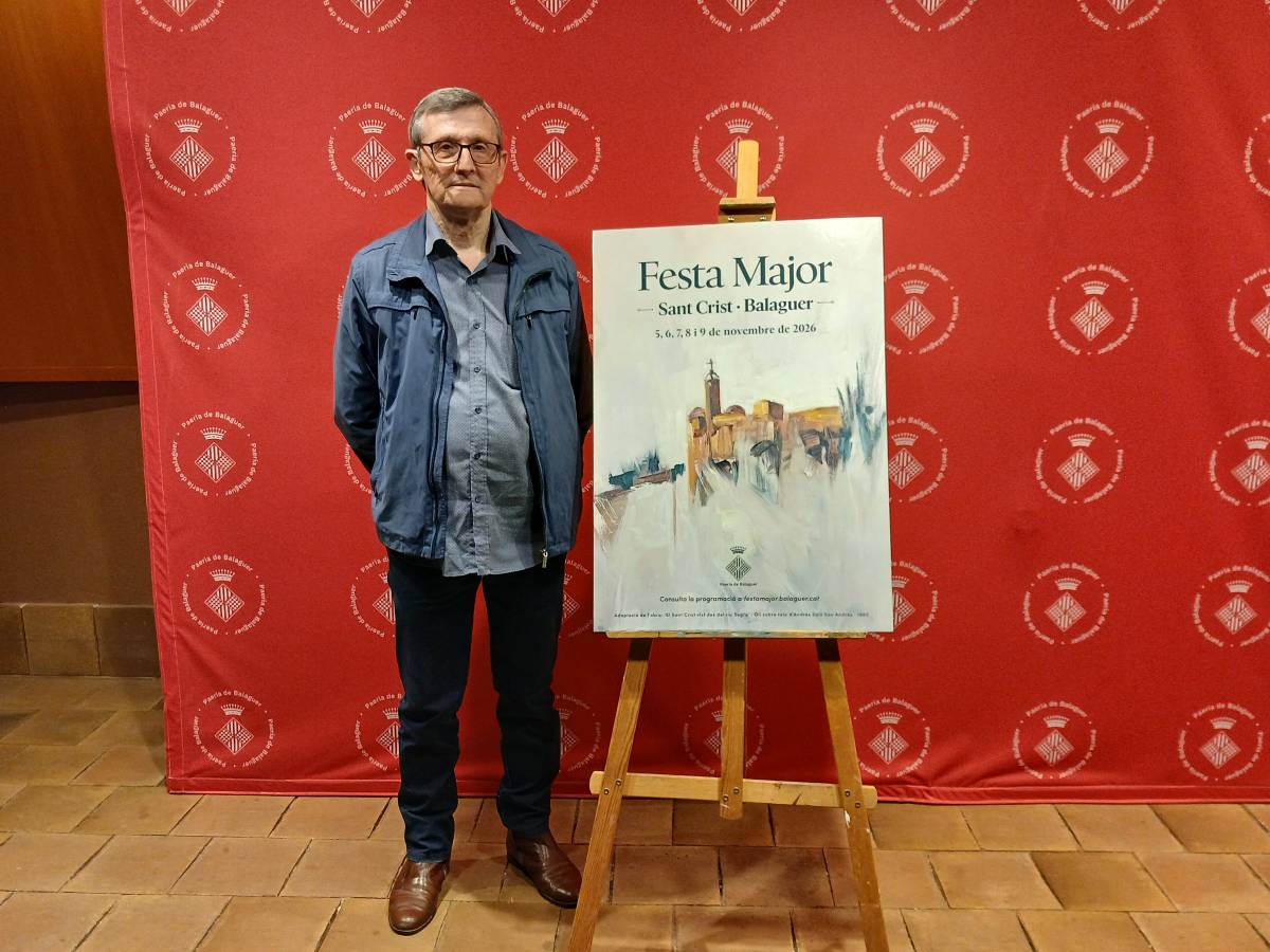 Andrés Saiz signa el cartell de la Festa Major de Balaguer amb una obra dedicada al Sant Crist