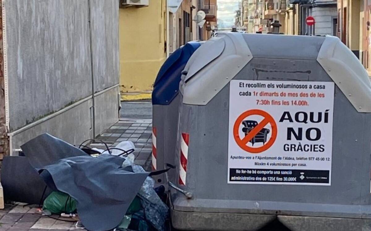 L’Aldea endureix el control dels abocaments de residus amb 30 sancions