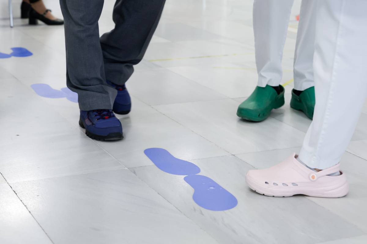 Una de les proves de la Jornada de prevenció de caigudades al CST - Lluís Clotet Una de les proves de la Jornada de prevenció de caigudades al CST