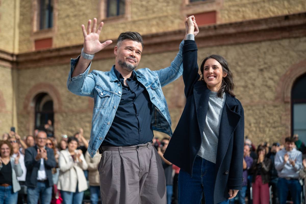 Rufián omple en l'estrena del tàndem amb Montero: «Algú creu que Catalunya serà indemne a la ràbia feixista?»