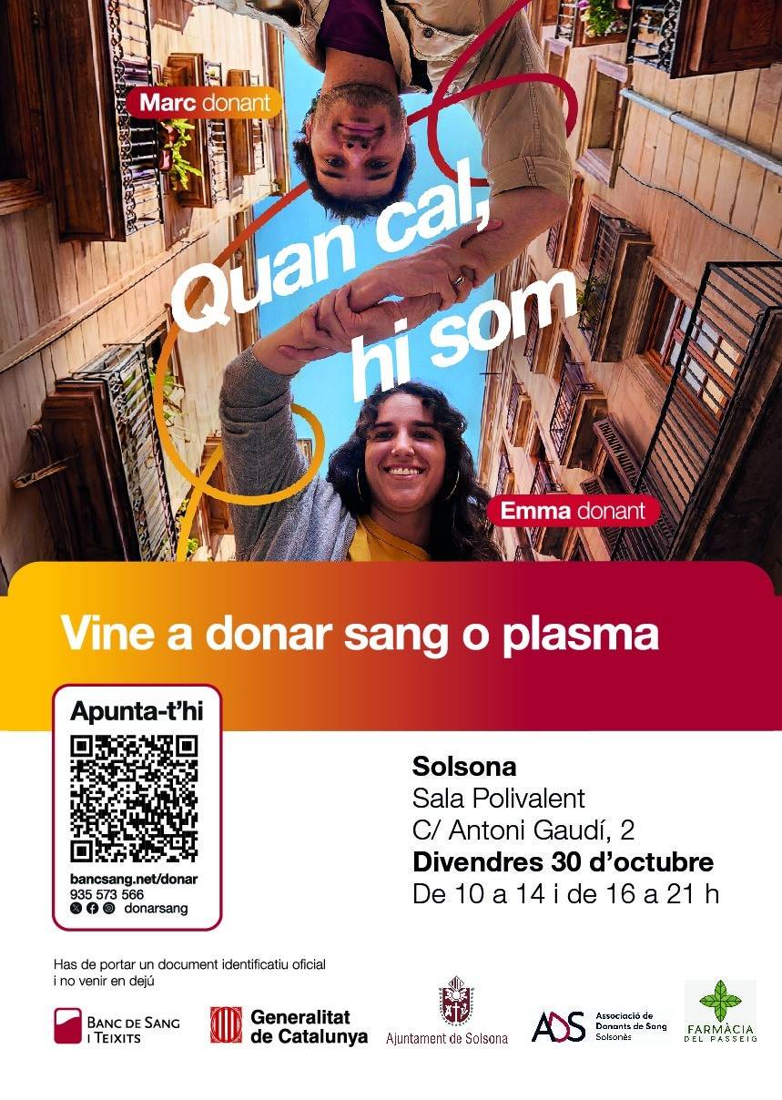 Nova jornada a Solsona d'extracció de sang i plasma