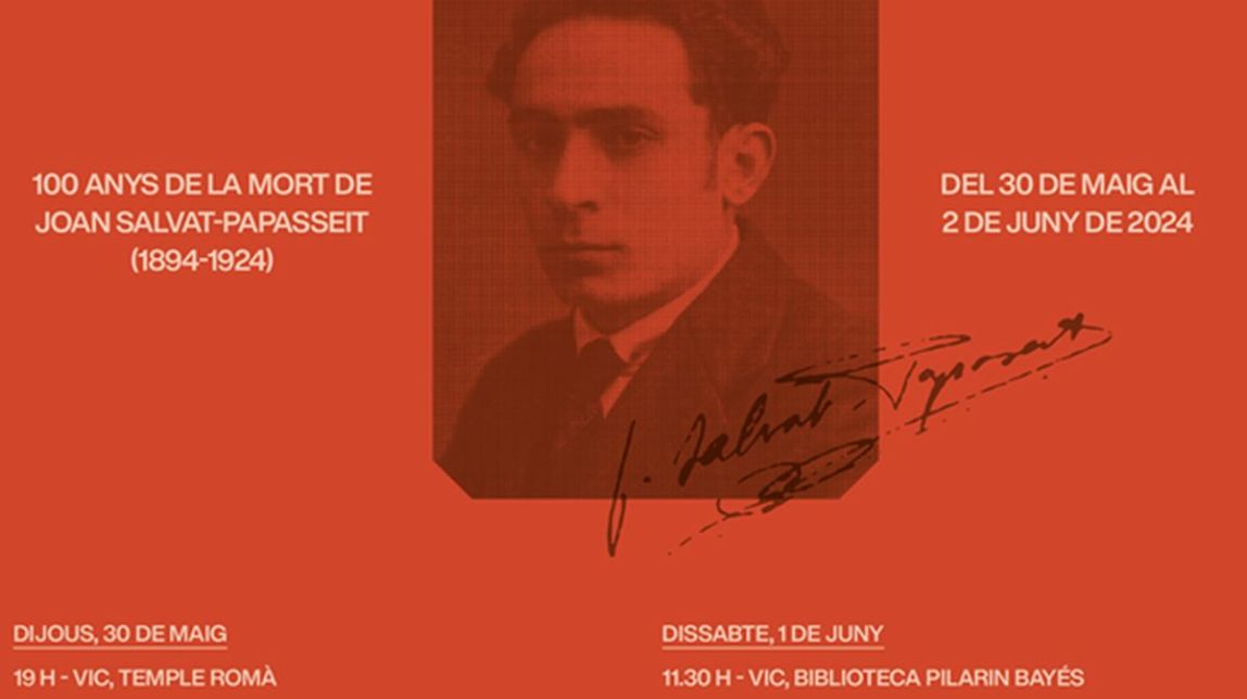 Vuit entitats d'Osona reivindiquen el llegat literari i cultural de Joan Salvat-Papasseit