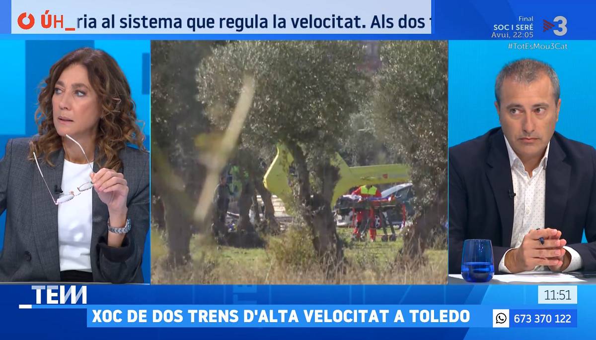TV3 altera la programació per l'accident de trens a Toledo: aquests són els programes afectats