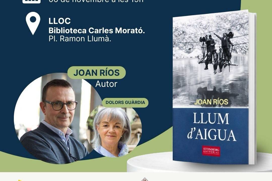 Joan Ríos presenta a Solsona la novel·la «Llum d'aigua»