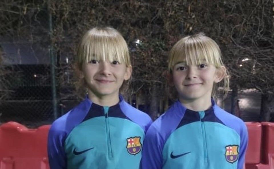 Les bessones Irene i Maria, de Sant Jaume dels Domenys, fitxen pel Barça