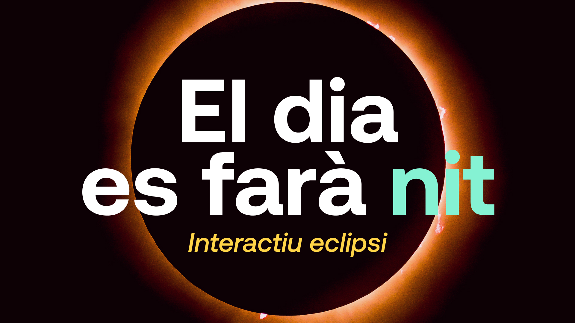 Interactiu l'eclipsi a Catalunya: el dia es fa nit